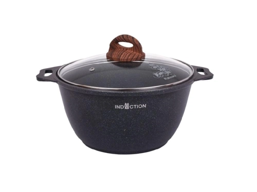 Кастрюля 3 л с антипригарным покрытием со стеклянной крышкой, Kukmara (Granit Ultra Induction Blue), кгги32а 1 шт.