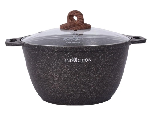Кастрюля 3 л с антипригарным покрытием со стеклянной крышкой, Kukmara (Granit Ultra Induction Original), кгои32а 1 шт.