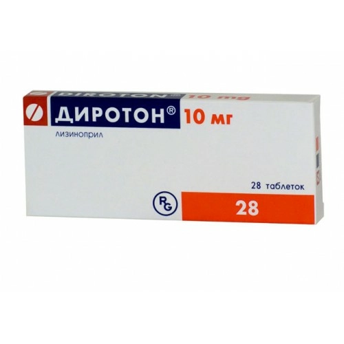 Диротон Таблетки 10мг 28 шт.